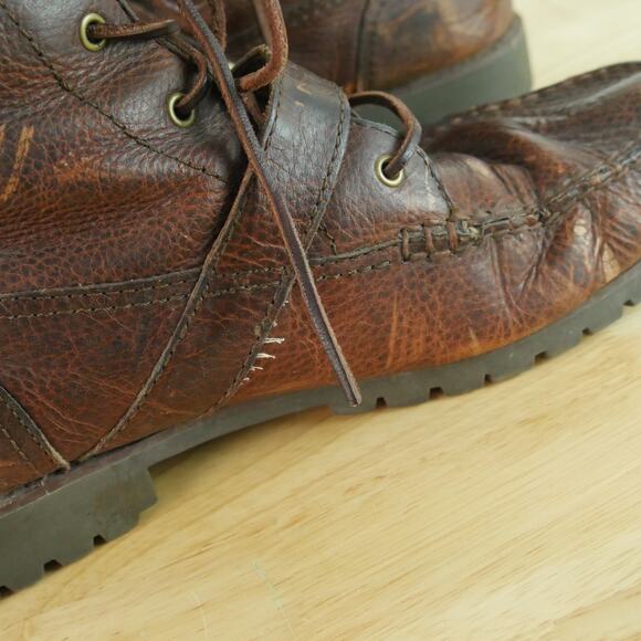 Polo Ralph Lauren Redmond Boots Size 12 Brown Leather Utility Heritage Preppy main image 11